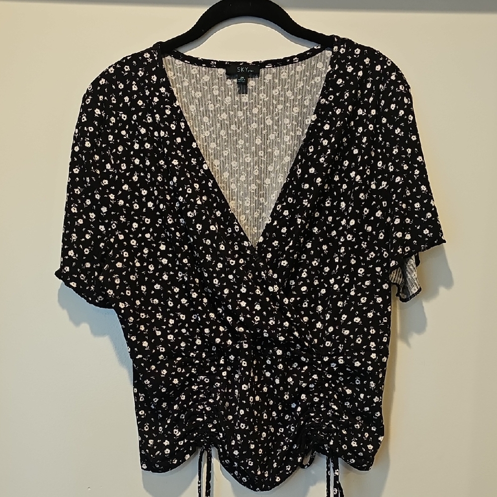 Elegant Black Floral Blouse